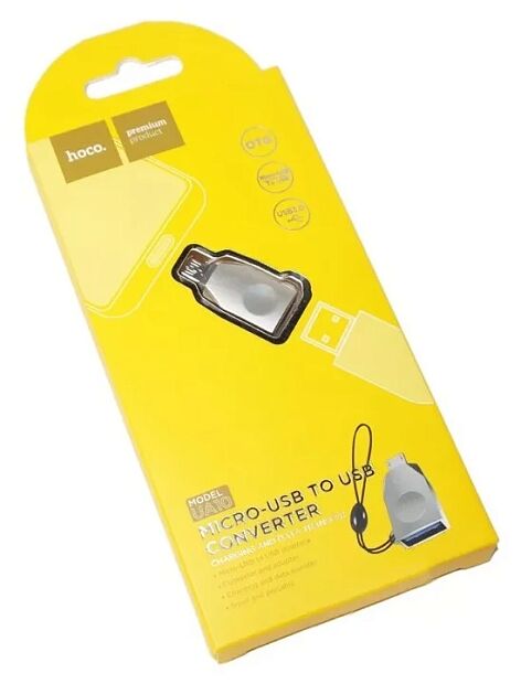 Переходник Hoco UA10 UA10, OTG, USB 3.0 (F) - microUSB (M) серебристый - 5 Переходник Hoco UA10 UA10, OTG, USB 3.0 (F) - microUSB (M) серебристый - 5