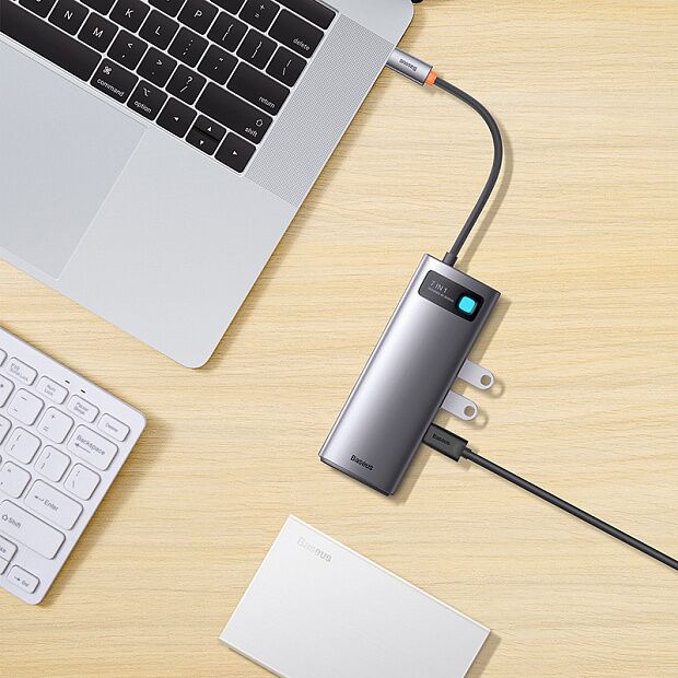 Переходник/Адаптер BASEUS Metal Gleam Series 7-in-1, Разветвитель, Type-C - 3xUSB3.0 HDMIPDRJ45VGA, (WKWG020113) серый - 4 Переходник/Адаптер BASEUS Metal Gleam Series 7-in-1, Разветвитель, Type-C - 3xUSB3.0 HDMIPDRJ45VGA, (WKWG020113) серый - 4