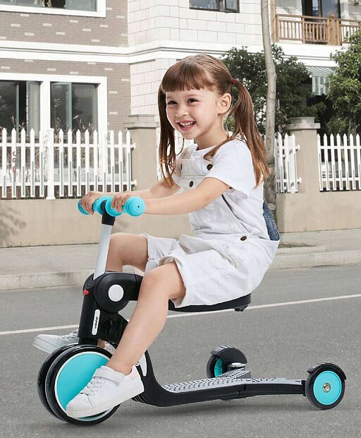 Детский самокат-беговел BEBEHOO Multi-function Deformation Stroller 5-in-1 (Blue/Голубой) - 6 Детский самокат-беговел BEBEHOO Multi-function Deformation Stroller 5-in-1 (Blue/Голубой) - 6