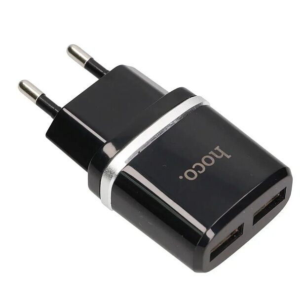СЗУ HOCO C12 Smart 2xUSB, 2.4А (черный) - 2 СЗУ HOCO C12 Smart 2xUSB, 2.4А (черный) - 2