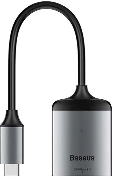 Baseus Enjoyment Series Type-C to SD+TF Card+USB2.0 HUB Adapter (Grey) - 2 Baseus Enjoyment Series Type-C to SD+TF Card+USB2.0 HUB Adapter (Grey) - 2