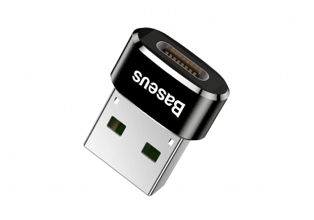 Переходник BASEUS Male OTG, USB - Type-C, 5А, черный - 4 Переходник BASEUS Male OTG, USB - Type-C, 5А, черный - 4