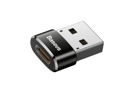 Переходник BASEUS Male OTG, USB - Type-C, 5А, черный - 1 Переходник BASEUS Male OTG, USB - Type-C, 5А, черный - 1
