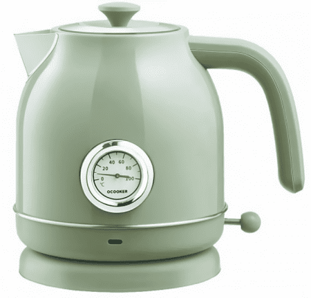 Чайник с датчиком температуры Qcooker Retro Electric Kettle 1.7L (Green/Зеленый) RU - 2