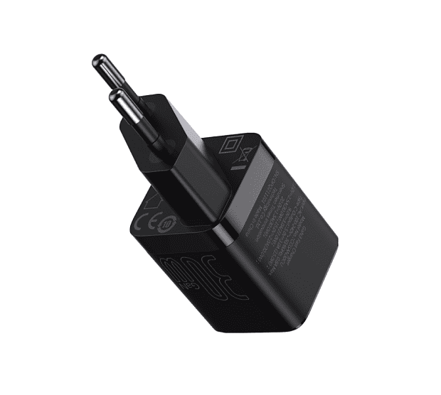 Зарядное устройство BASEUS GaN3 USB-C, 3A, 30W, черный (CCGN010101) - 5 Зарядное устройство BASEUS GaN3 USB-C, 3A, 30W, черный (CCGN010101) - 5