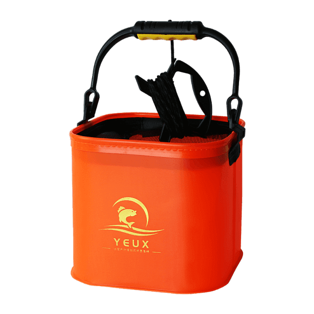 Рыболовное ведро Yeux Outdoor Foldable Fishing Bucket YTDS2210 10L (Orange) - 2 Рыболовное ведро Yeux Outdoor Foldable Fishing Bucket YTDS2210 10L (Orange) - 2