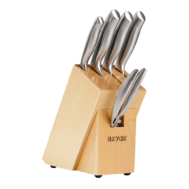 Набор ножей с подставкой HuoHou Nano Steel Knife Set 6 in 1 (Silver/Серебристый) - 7 Набор ножей с подставкой HuoHou Nano Steel Knife Set 6 in 1 (Silver/Серебристый) - 7