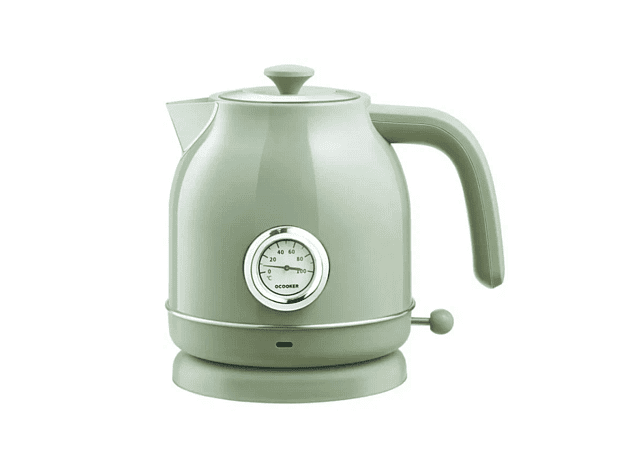 Чайник с датчиком температуры Qcooker Retro Electric Kettle 1.7L (Green/Зеленый) RU - 6